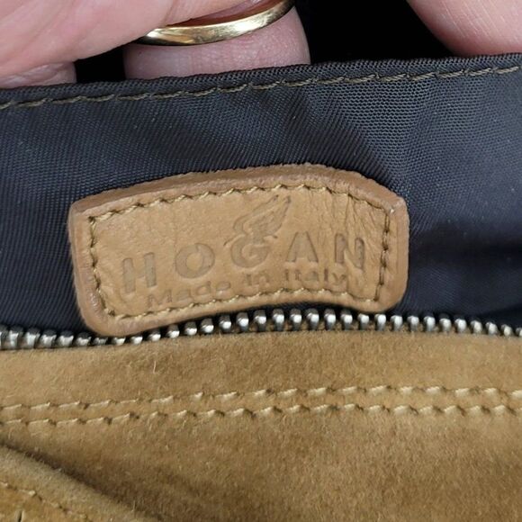 Vtg 90's Hogan Handbag Baguette Unique Rare Hippy Western Native Studded Tan - Picture 4 of 14